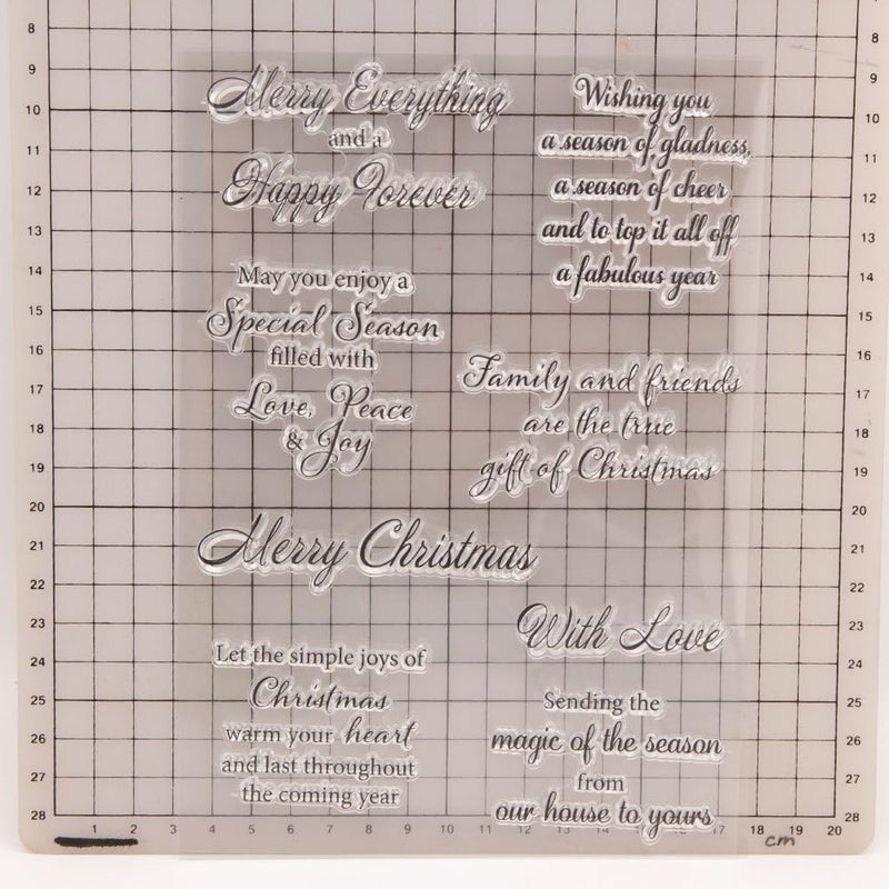 Arbuya Christmas Sentiment Clear Stamps for Christmas Card Making or Journaling,Christmas Verse Sayings Silicone Rubber Stamps for Scrapbooking Art Journals Paper Crafts Decoration - Image 3